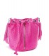 AMBER sac cuir python electric pink SISTA PARIS