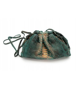 BABY UNIQ sac cuir python green & bronze SISTA