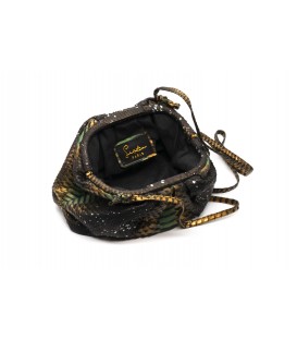 BABY UNIQ sac cuir python green & bronze SISTA