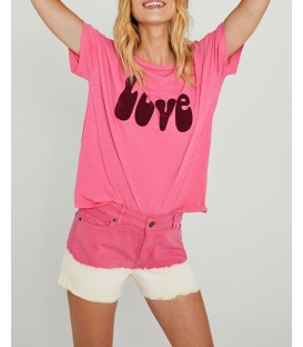 T-SHIRT LOVE fushia FIVE JEANS