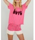 T-SHIRT LOVE fushia FIVE JEANS