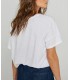 T-SHIRT LOVE blanc navy FIVE JEANS