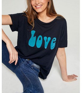 T-SHIRT LOVE navy FIVE JEANS