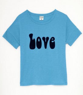 T-SHIRT LOVE azur FIVE JEANS