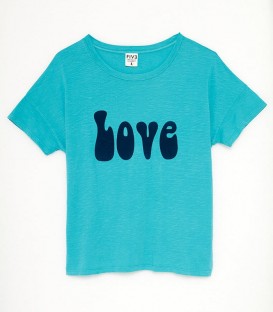 T-SHIRT LOVE turquoise FIVE JEANS